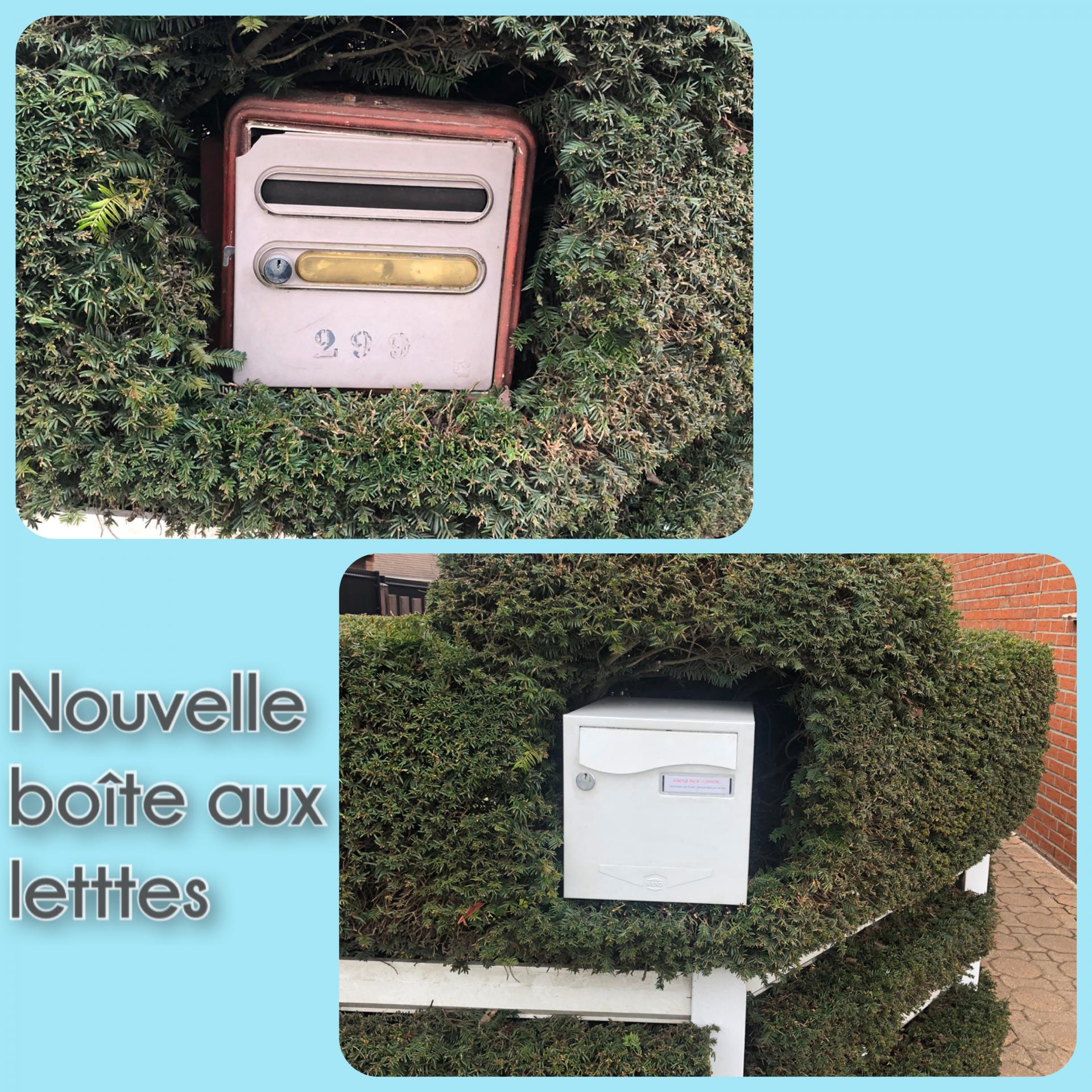 Installation d'une boite aux lettres